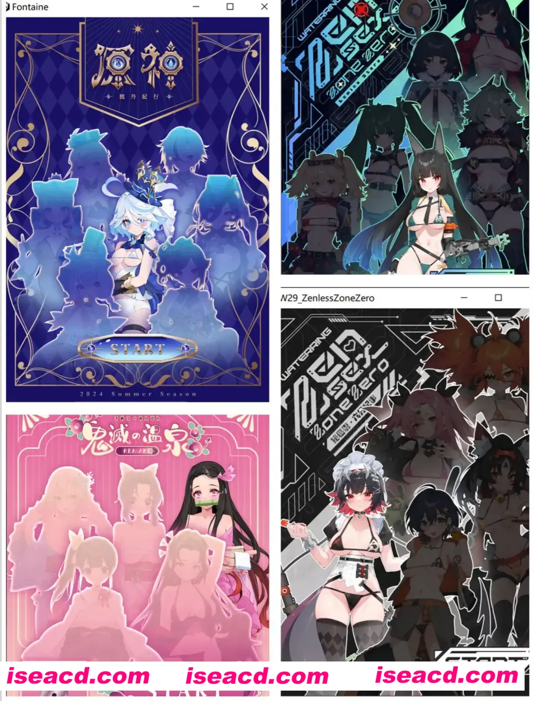 【互动SLG/大合集/无文本】WaterRing制作组大合集:16部互动游戏+107动画+整合视频【11G】